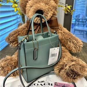 Coach Mini Cashin 14 Tote Crossbody NWT Glove tanned leather.